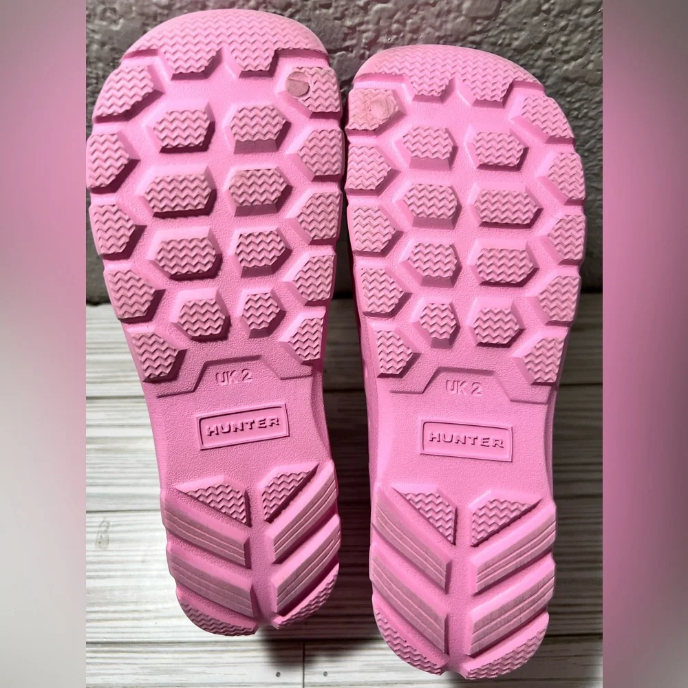 Hunter Girl's Slip On Water Sneaker shoe pink with removable liner sole size‎ 3